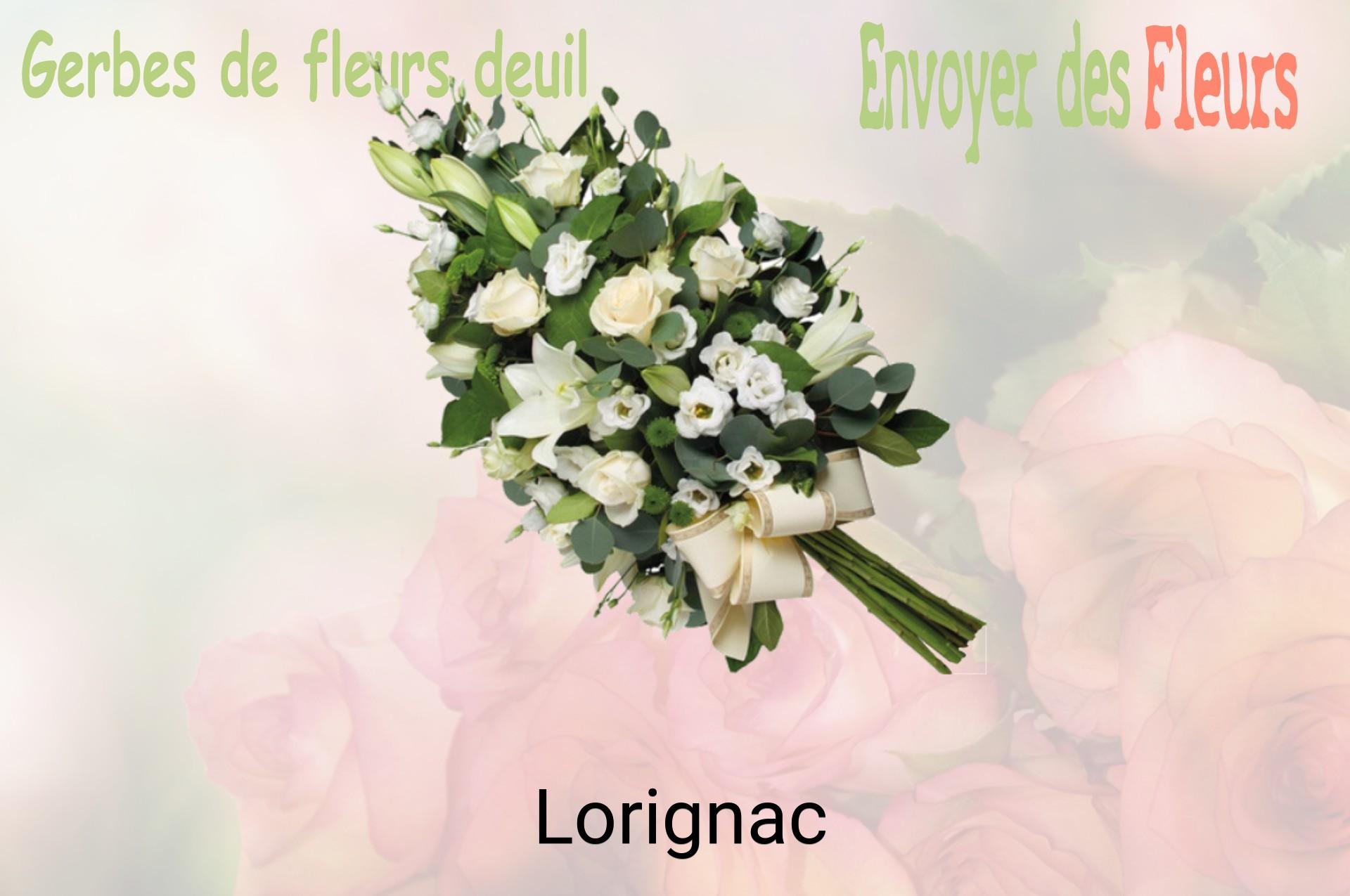 Gerbe de fleurs de deuil livrée à Lorignac